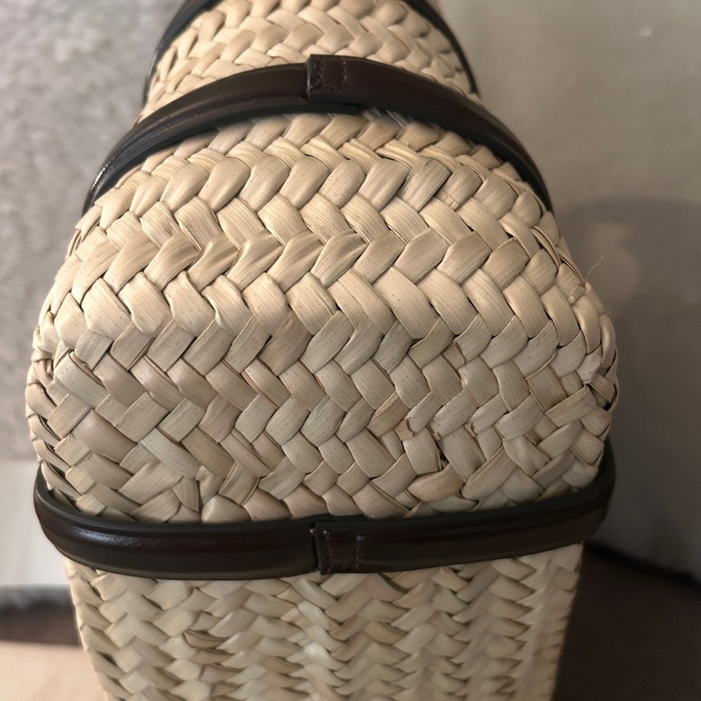 Tory Burch Ella Straw Basket Tote - Picture 16 of 16